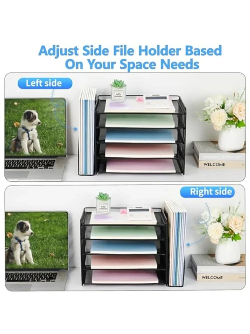 Desk Organizer 5 Tier File Organizer Paper Tray Desktop Office Storage Rack